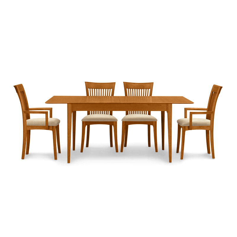 Sarah 5 - Piece Dining Set, Autumn Cherry, 30" H x 60" W x 36" D, Coffee Leather