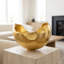 Burled Bowl, Resin, Gold Leaf Finish