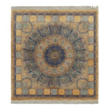 Rug & Kilim’S Modern Classics Square Rug In Polychrome Floral Medallion “Liliom”