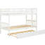 Lit simple superposé simple au-dessus de simple avec lit gigogne et barrière de sécurité-88713378