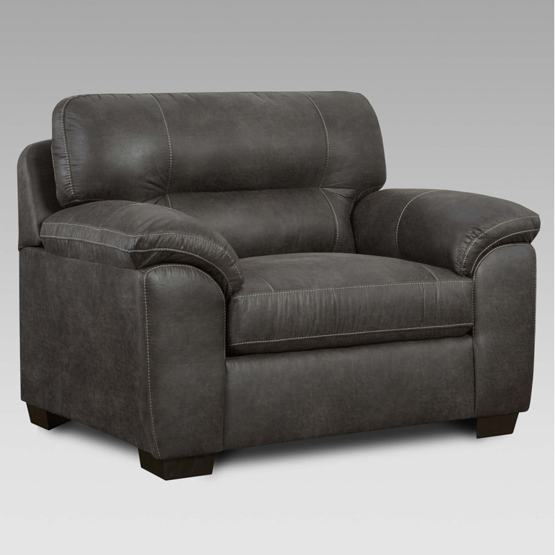Chaise avec accoudoirs à plateau-coussin en tissu Contemporary