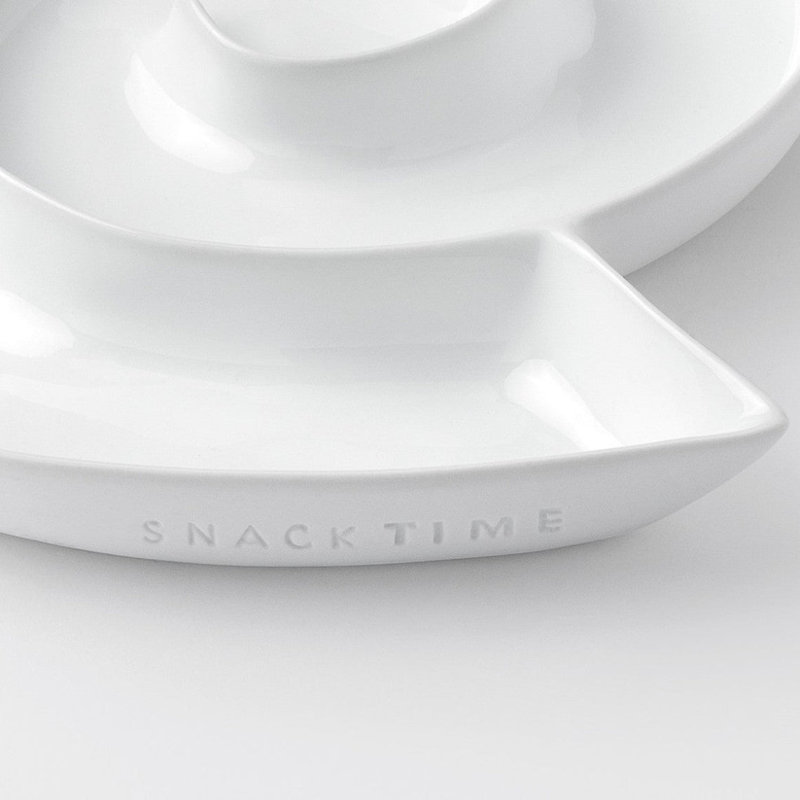 Plat à collation en porcelaine Snacktime - 8,8 po