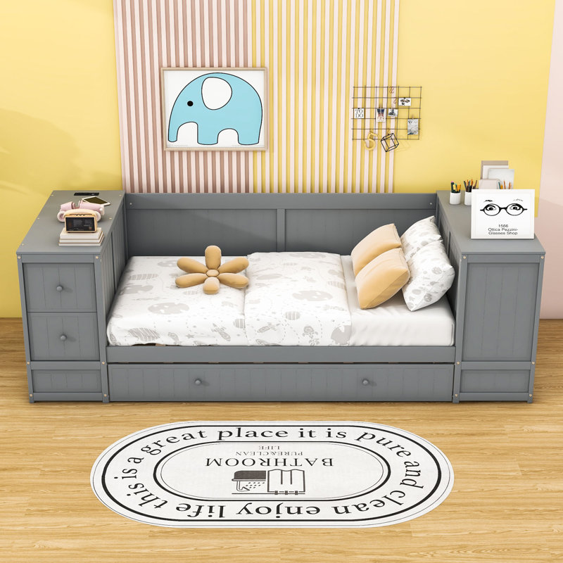Azora Twin Daybed with Trundle, Gray