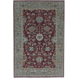 Ziegler Wool Oriental Area Rug in Wine/Beige