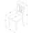 5 Piece Kitchen Table Set for 4 Includes a Rectangle Dining Room Table with Butterfly Leaf and 4 Linen Fabric Upholstered Chairs, 32x60 Inch, Saddle Brown-377257360-325313979