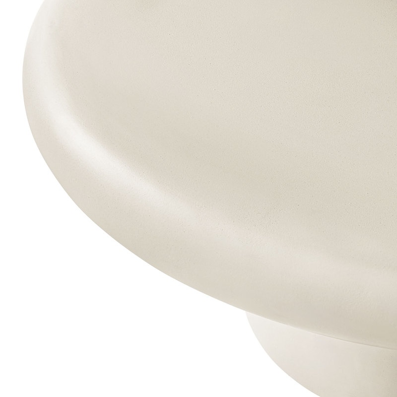 Table basse d'extérieur ronde de 33,86 po Argos, Blanc