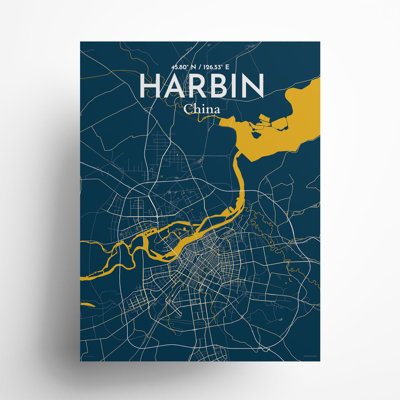 «Harbin City Map», impression