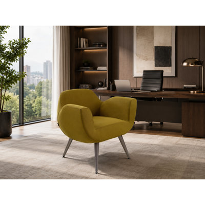 Birdy Single Seater Sofa With Fabric Upholstery And Painted Metal Legs, Stylish Modern Seating For Living Spaces