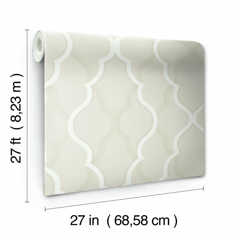 Papier peint double damas, Beige