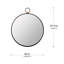 Miroir mural 24 po x 27 po - Cadre minimaliste contemporain pour le salon, le vestibule, le vestibule et la chambre à coucher