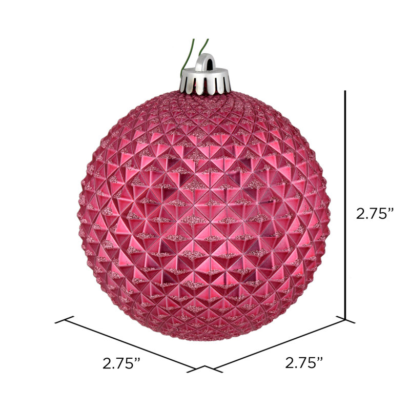 Ornement boule Durian Glitter, Mauve