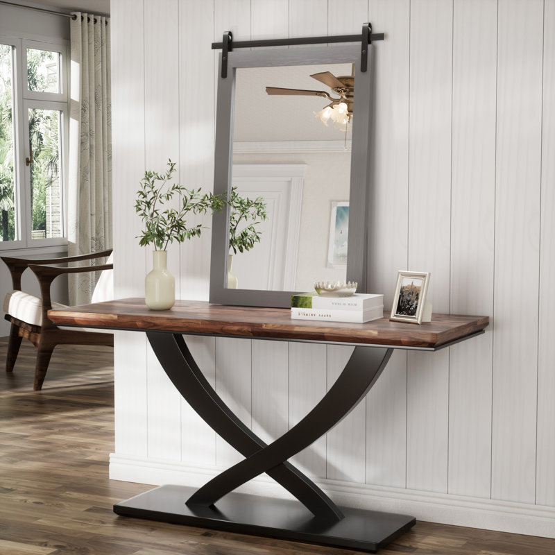 Miroir de salle de bain Keira-Mai, Verticale 36 po x 24 po, Gris