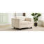 Fauteuil moderne en velours beige pour bureau et salon, chambre à coucher tissée - couleur