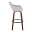 Tabouret de bar et de comptoir en tissu Sarah avec pieds en bois cintré et repose-pieds rond Sarah-100169897-105493368