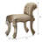 Gold Patina And Bone Vanity Stool With Nailhead Trim