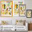 «Yellow Multi Shape Abstract I», reproduction de cadre photo sur toile