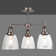 Wayland 3 - Light Industrial Style Modern Semi Flush Mount Ceiling Light