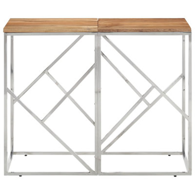Petroniu Solid Wood Top Console Table