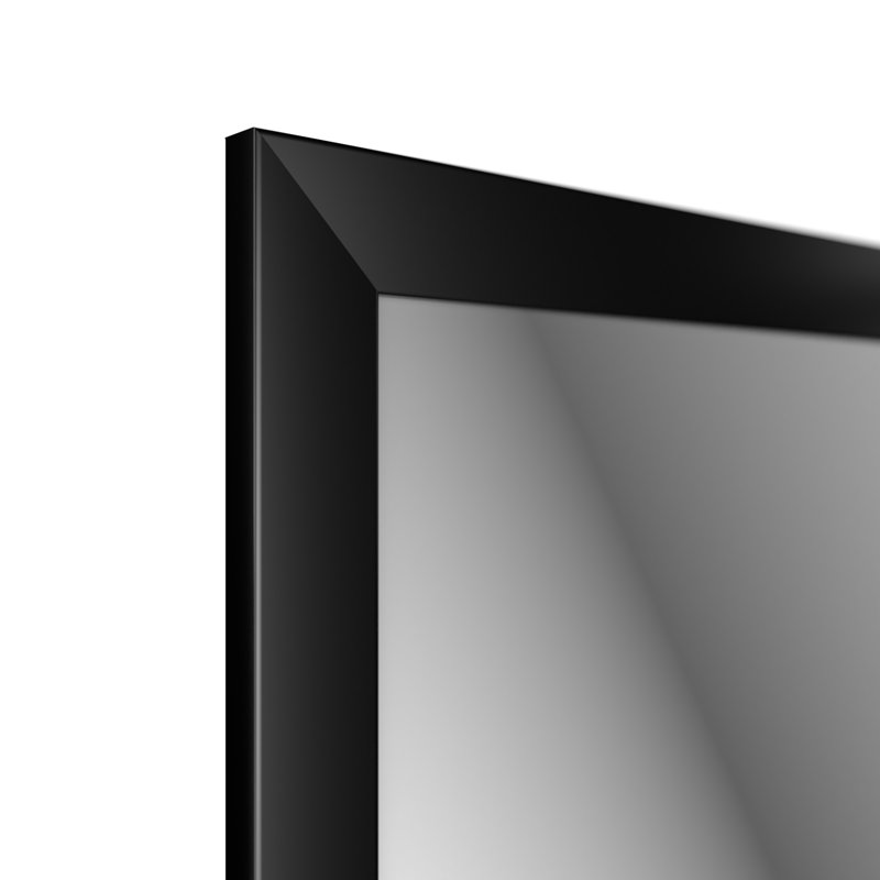 Janaja Wood Flat Floor Mirror, Black