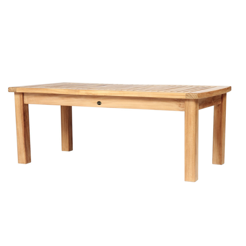 Rectangular Teak Solid Wood Outdoor Coffee Table , 47 " W 24 " D