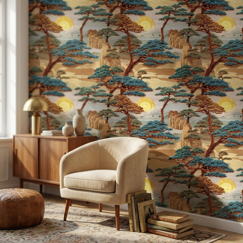 Papier peint paysage est asiatique