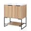Meuble-lavabo de salle de bain autoportant 30 po avec lavabo en résine - Contreplaqué Portes et tiroirs à fermeture en douceur Installation moderne 30 po Fermeture caractéristique
