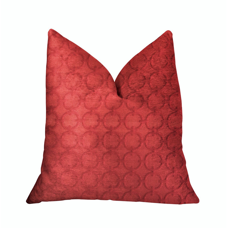 Coussin de luxe cercles, 26 po x 26 po, Marron foncé, Oreiller européen