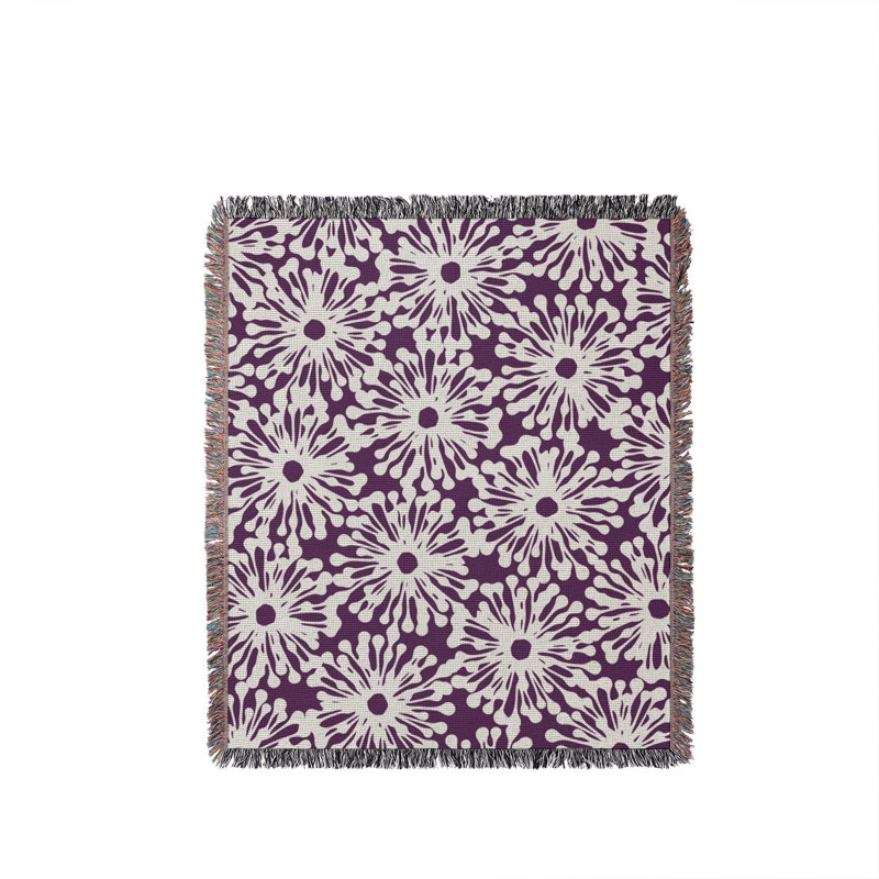 Jeté en coton Dandilion, 50 x 70, Violet
