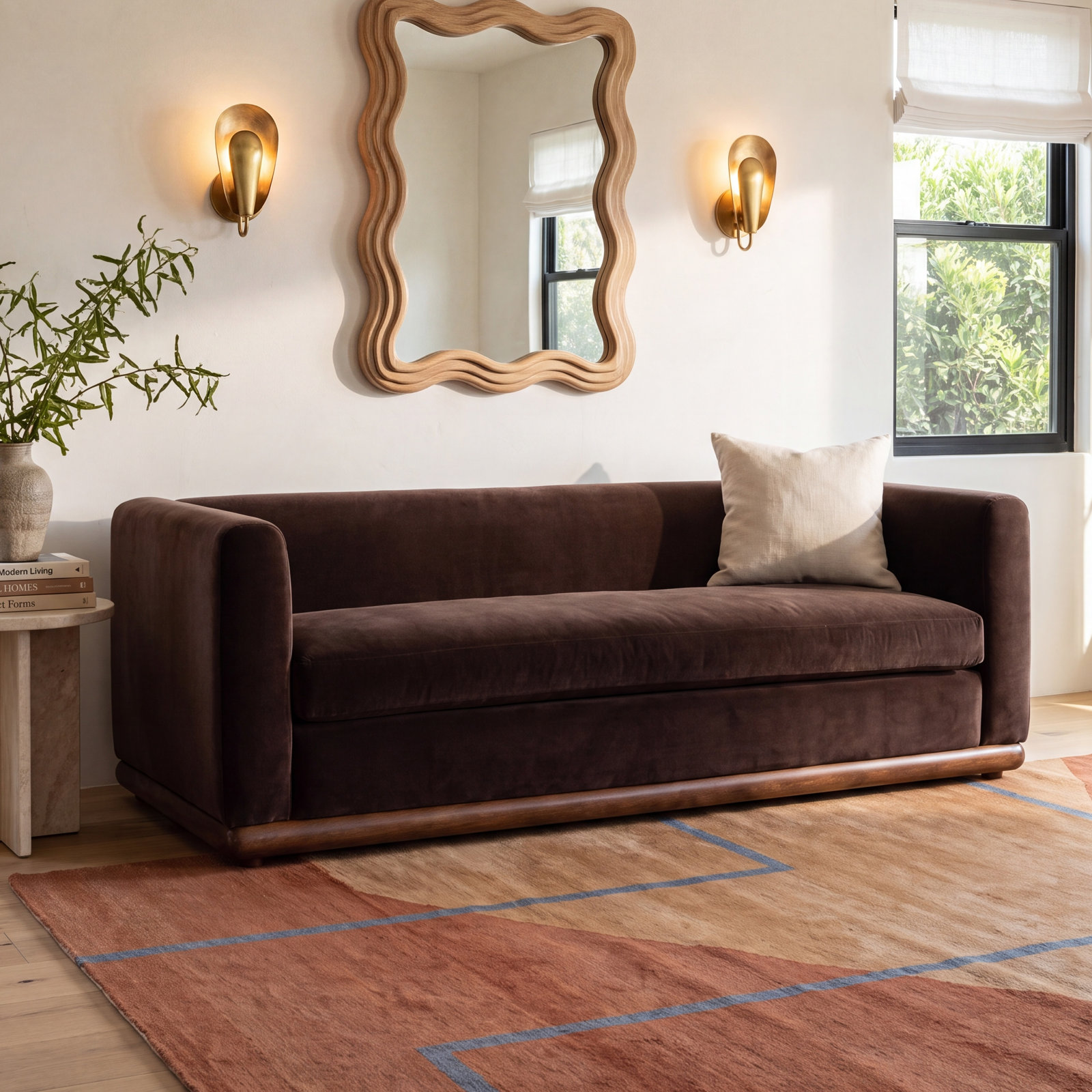 Jianna 83" Velvet Sofa, Surrey Cocoa Velvet