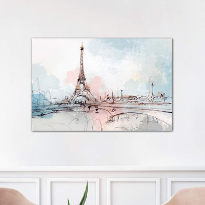 Blushing Paris by Isabelle Z - Wrapped Canvas Painting
