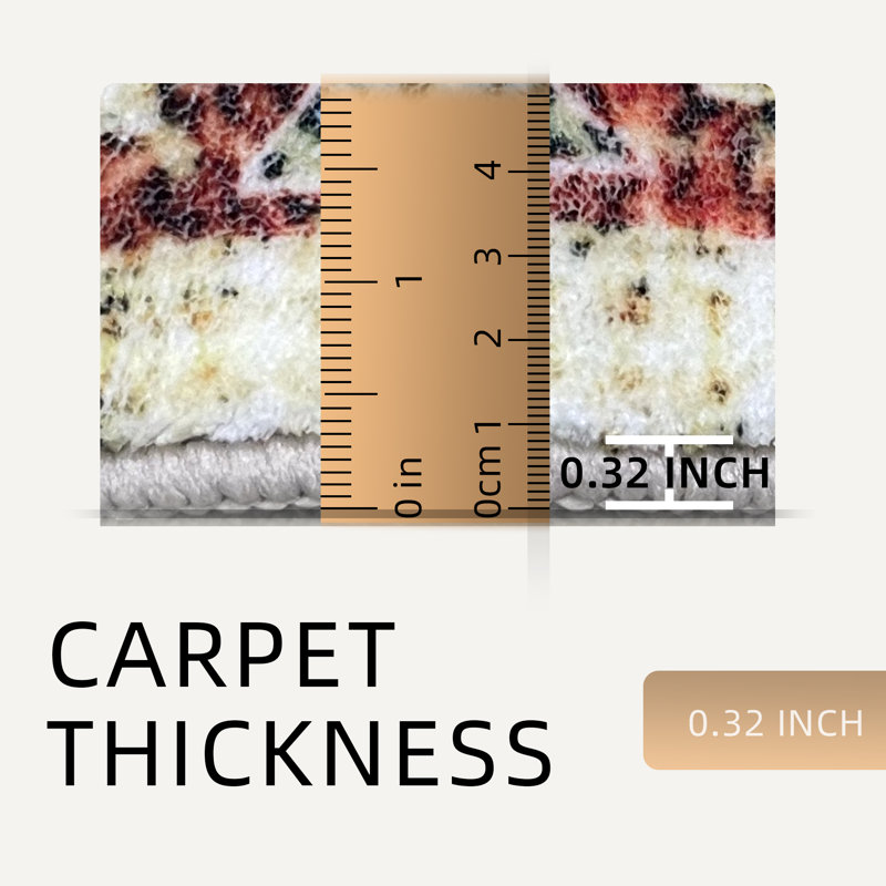Tapis d'intérieur lavable Anran, Rectangle 6 pi x 9 pi
