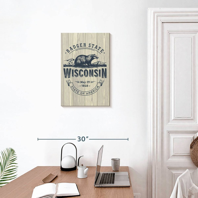 Aime Wisconsin Badgers, 24" H x 16" W