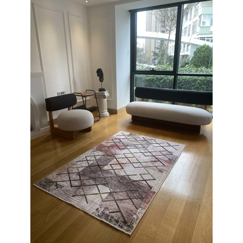 Tapis Lashia avec envers antidérapant, Tapis de couloir 2 pi 7 po x 12 pi 5 po