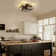 20.4" Bloneva Farmhouse Caged Ceiling Fan with Light Kit and Remote Control Included