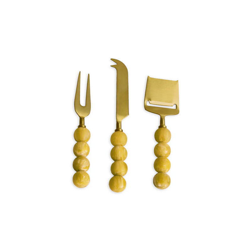 Resin 3 - Piece Cheese Serving Set, Matcha