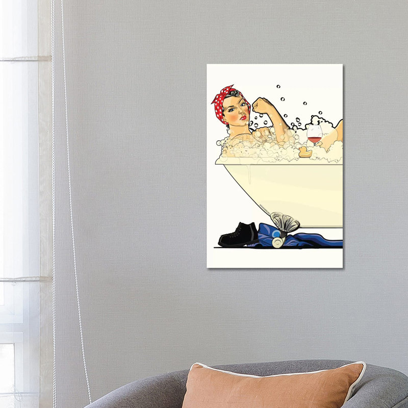 «We Can Do It in the Bath», impression sur toile tendue, H 26 po x l 18 po x P 1,5 po