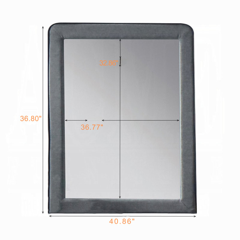 Feroze Mirror With Light Gray Fabric