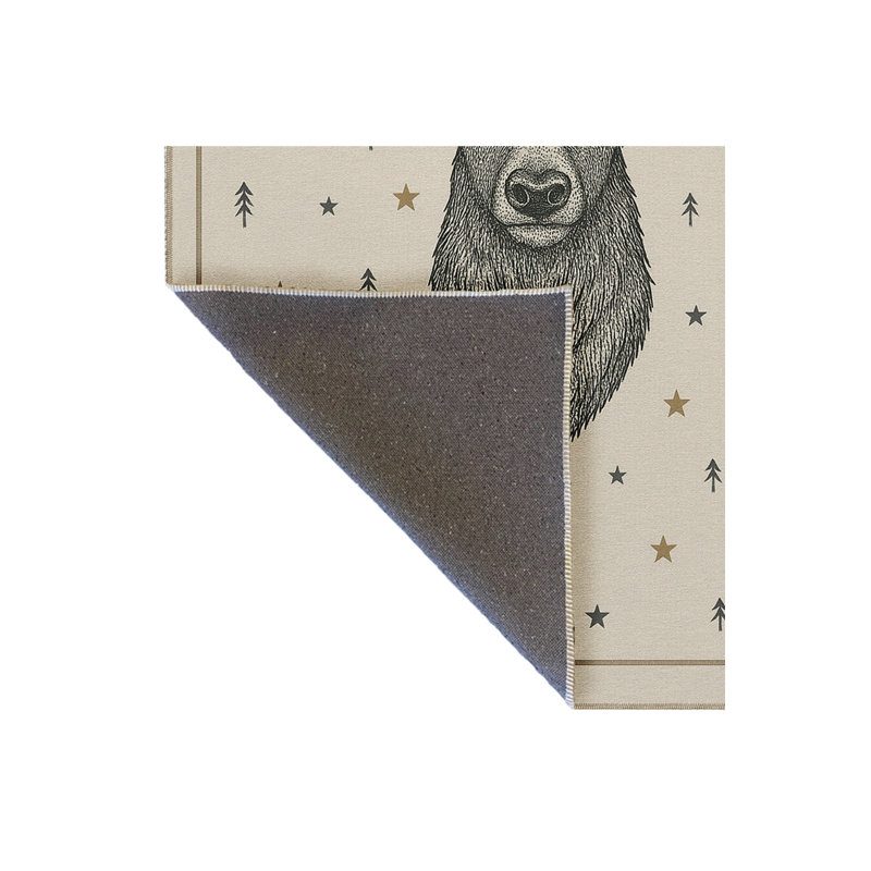 Tapis gris tissé Mosso, 4 pi 11 po x 9 pi 10 po