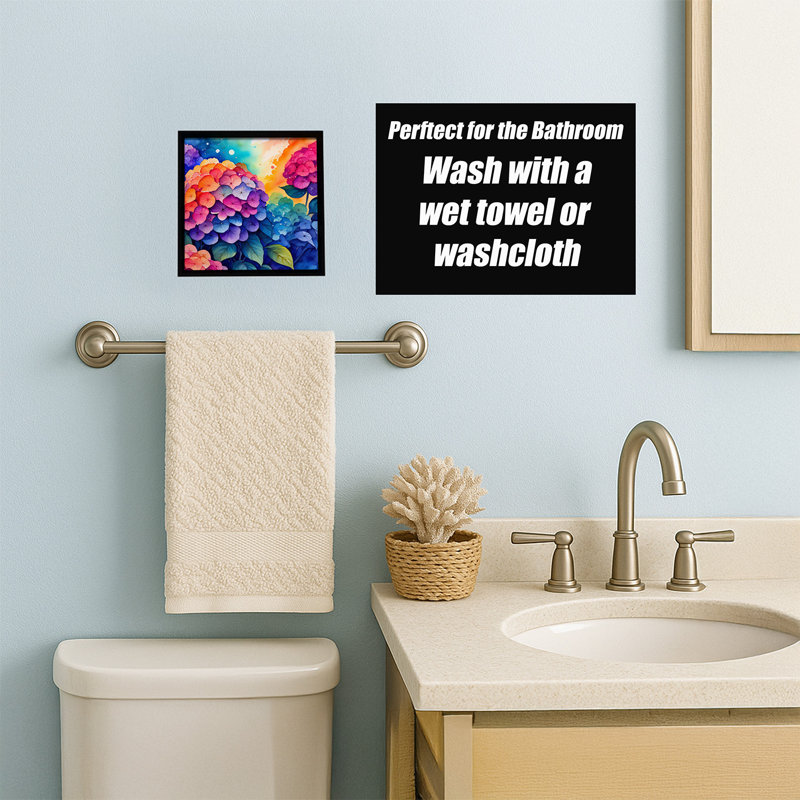 Colorful Hydrangeas Framed Metal Print