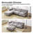 Modern Chenille Upholstered L-Shaped Modular Sofa-700699147
