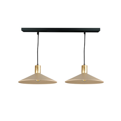 2 - Light Matte Black Dome Pendant