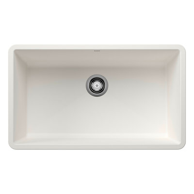 Évier de cuisine à simple cuve en granite avec crépine Precis L 32 po x l 19 po Precis