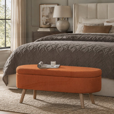 Banc de rangement avec repose-pieds ovale Luxury