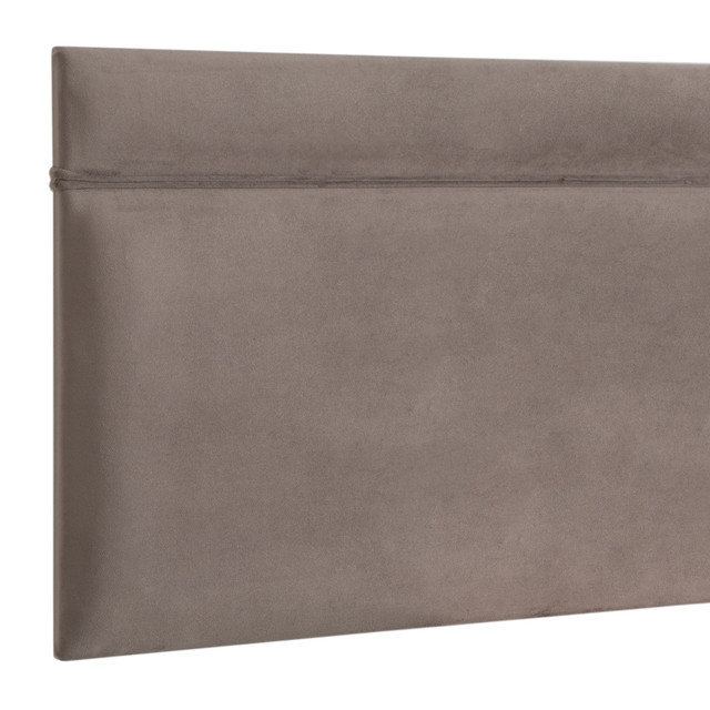 Arturo Upholstered Panel Headboard, Double (4'6), Plush Mole, Velvet