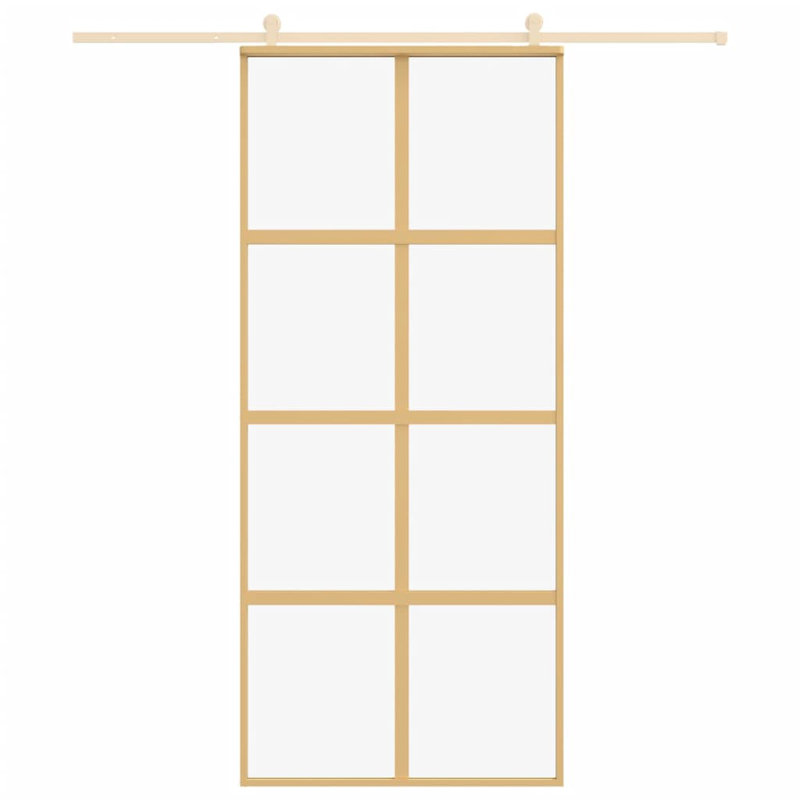 Bucknell Sliding Door, Gold/Clear, 90cm W x 205cm H