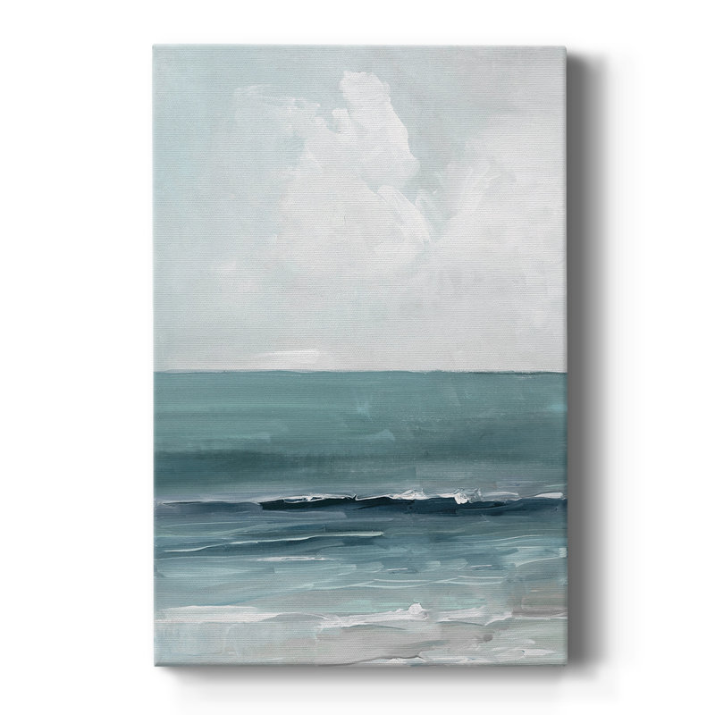 Teal Seas I - galerie sur mesure, H 48 po x l 32 po