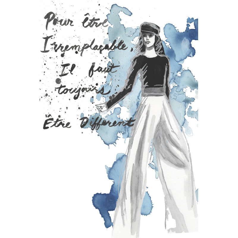 Fashion Quotes IV by Naomi McCavitt - Wrapped Canvas Painting, 91cm H x 61cm W
