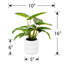 Plante auriculaire artificielle en pot 16 po