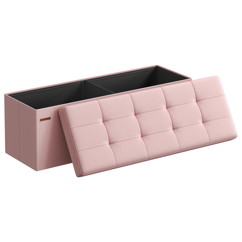 Rosica Upholstered Storage Bench, Jelly Pink