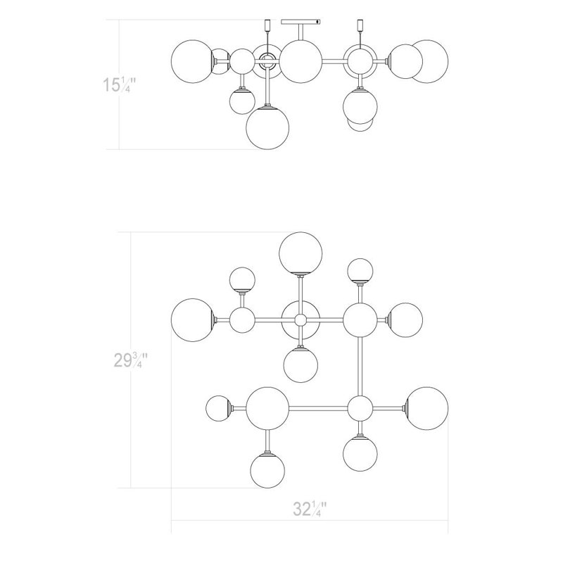 Sabon Glass LED Flush Mount, Satin Nickel